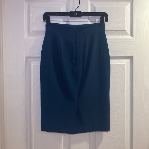 Ann Taylor Petite Blue Pencil Skirt. - Picture 3 of 6